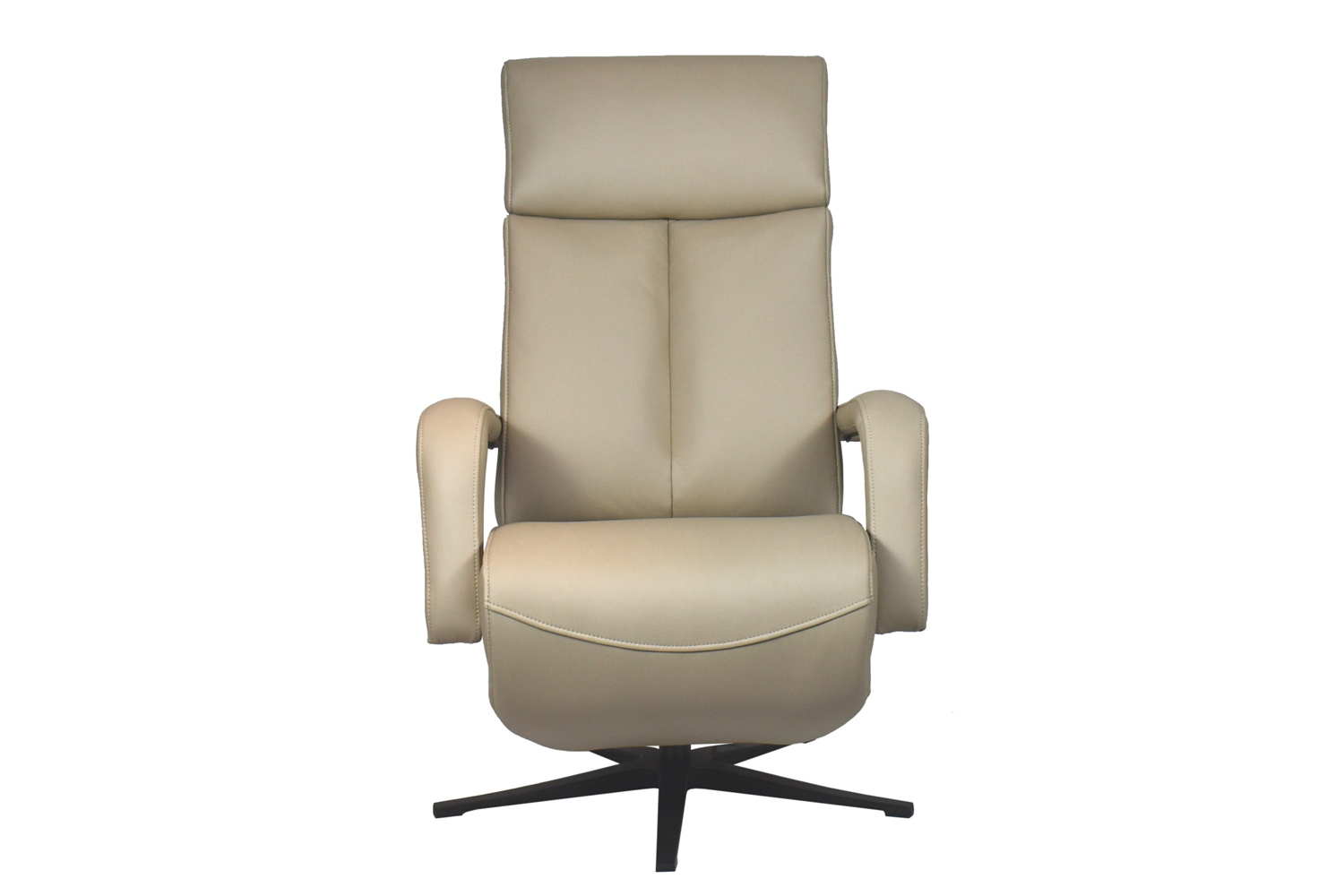 Relaxsessel elektrisch Stoff Beige mit Herz-Waage